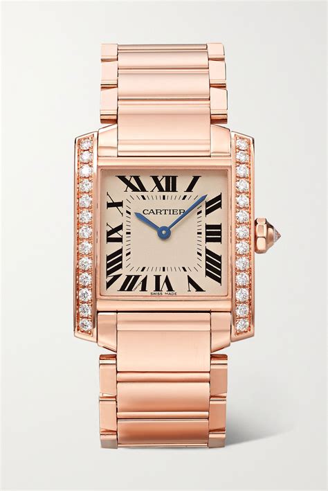 cartier rose gold tank watch|authentic cartier tank watch.